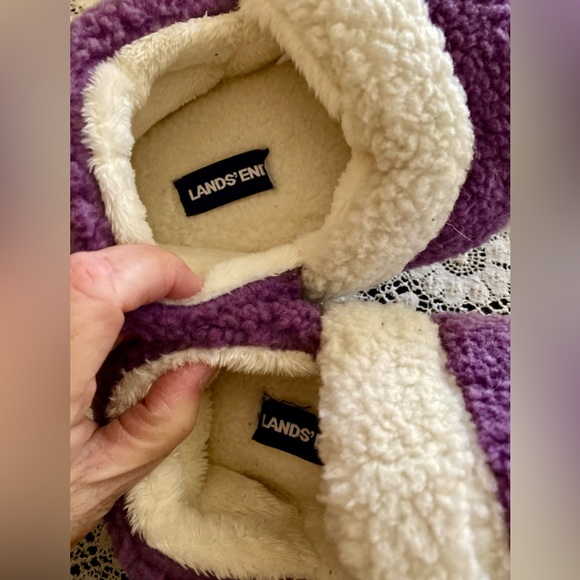 💥Lands End Sherpa Fleece Bootie House Slippers💥 - Picture 2 of 8